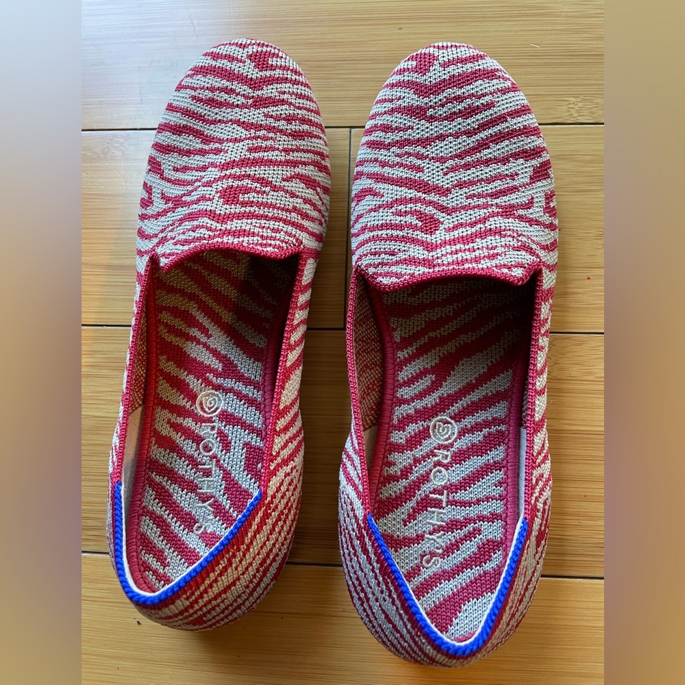 Rothy’s Kids Red Zebra Loafers